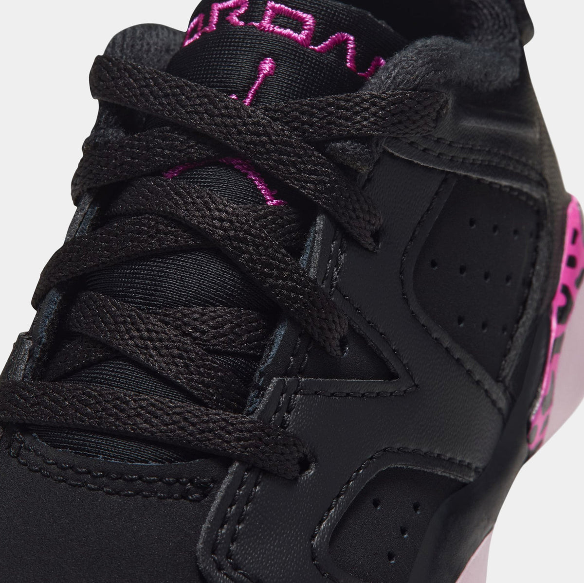 Air Jordan 6 Retro Fearless Infant Toddler Lifestyle Shoes (Black/Laser Fuchsia/Pinik Foam)