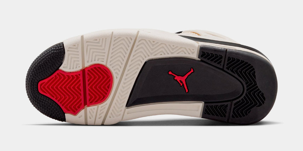 Air Jordan 4 Retro Flight Club Grade School Lifestyle Shoes (Sail/Black/University Red)