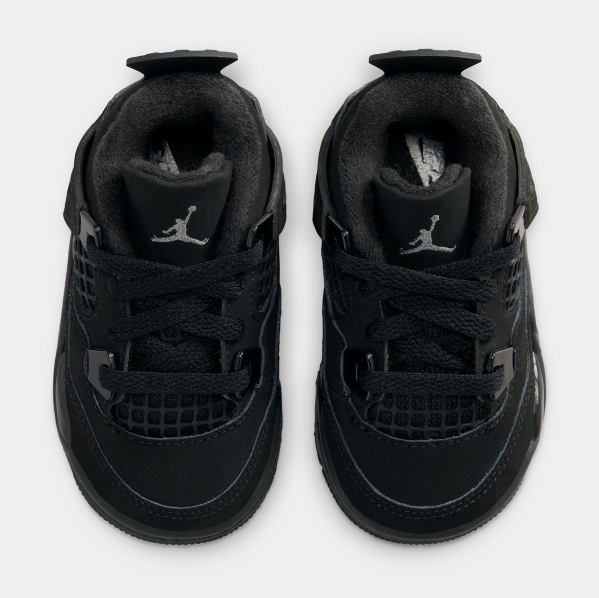 Air Jordan 4 Retro Black Cat Infant Toddler Lifestyle Shoes (Black/Black/Light Graphite)