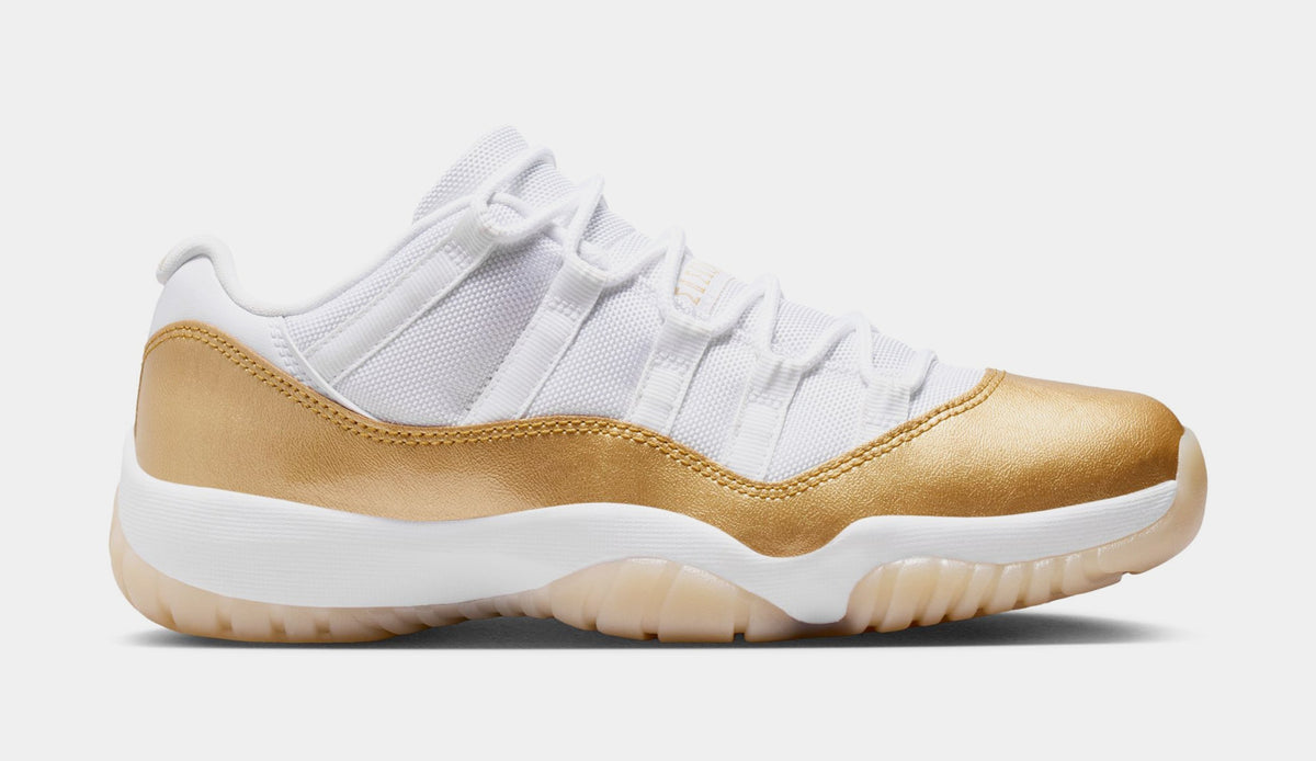 Air Jordan 11 Retro Low Mothers Day Womens Lifestyle Shoes (White/Metallic Gold/Team Gold) Free Shipping