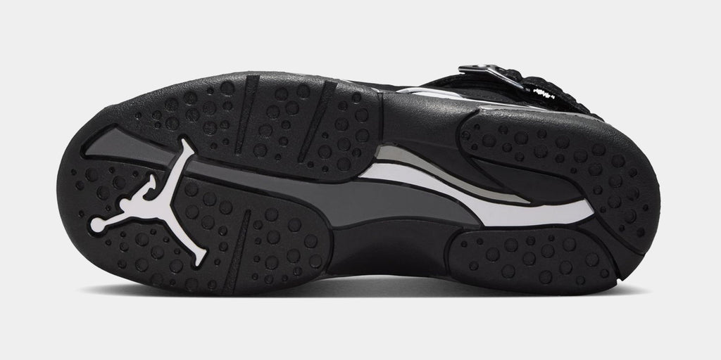 Air Jordan 8 Retro Chrome Black And Light Graphite Preschool Lifestyle Shoes ( Black/White/Light Graphite) Free Shipping