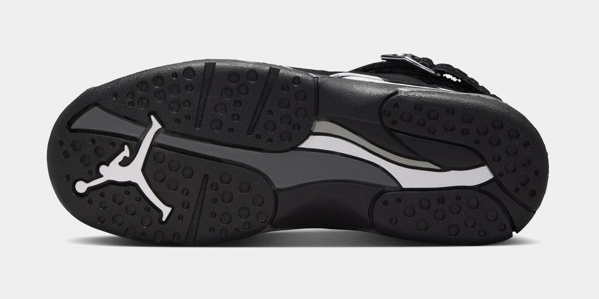 Air Jordan 8 Retro Chrome Black And Light Graphite Preschool Lifestyle Shoes ( Black/White/Light Graphite) Free Shipping