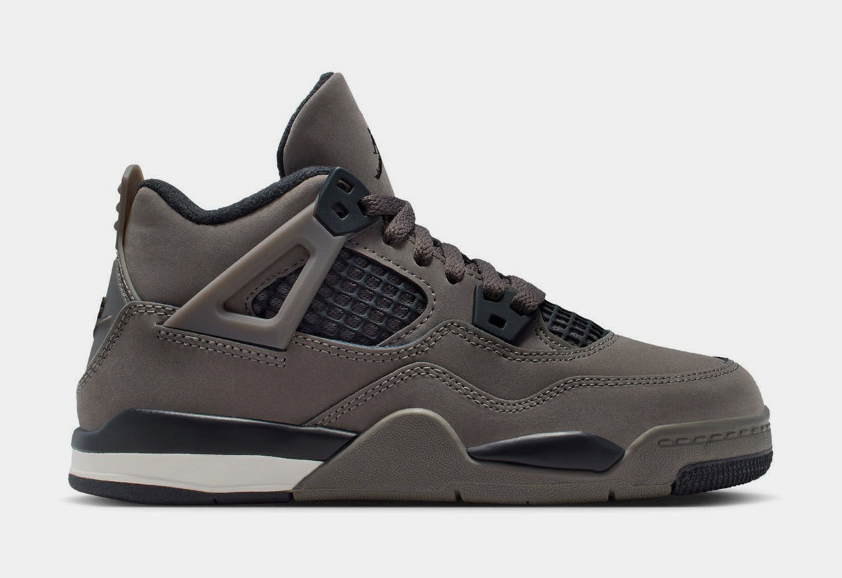Air Jordan 4 Retro Cave Stone And Black Preschool Lifestyle Shoes (Cave Stone/Black/Phantom)