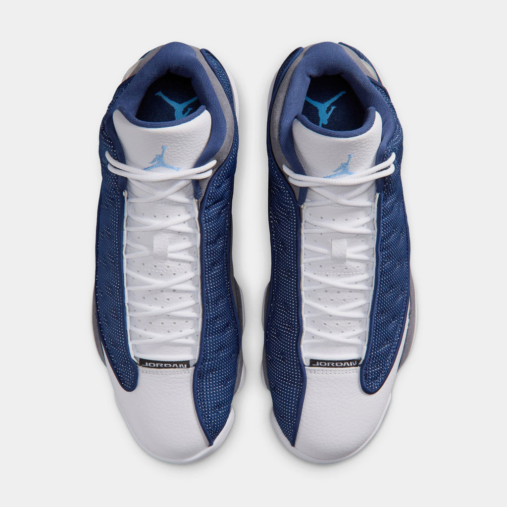 Air Jordan 13 Retro Navy And Flint Grey Mens Lifestyle Shoes (Navy/University Blue/Flint Grey/White) Free Shipping