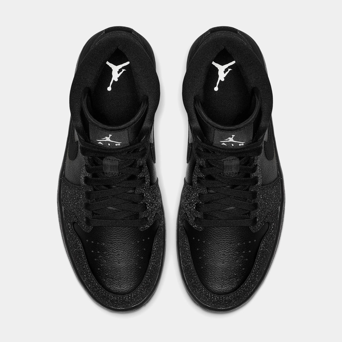 Air Jordan 1 Mid Black Womens Lifestyle Shoes (Black/White/Phantom)