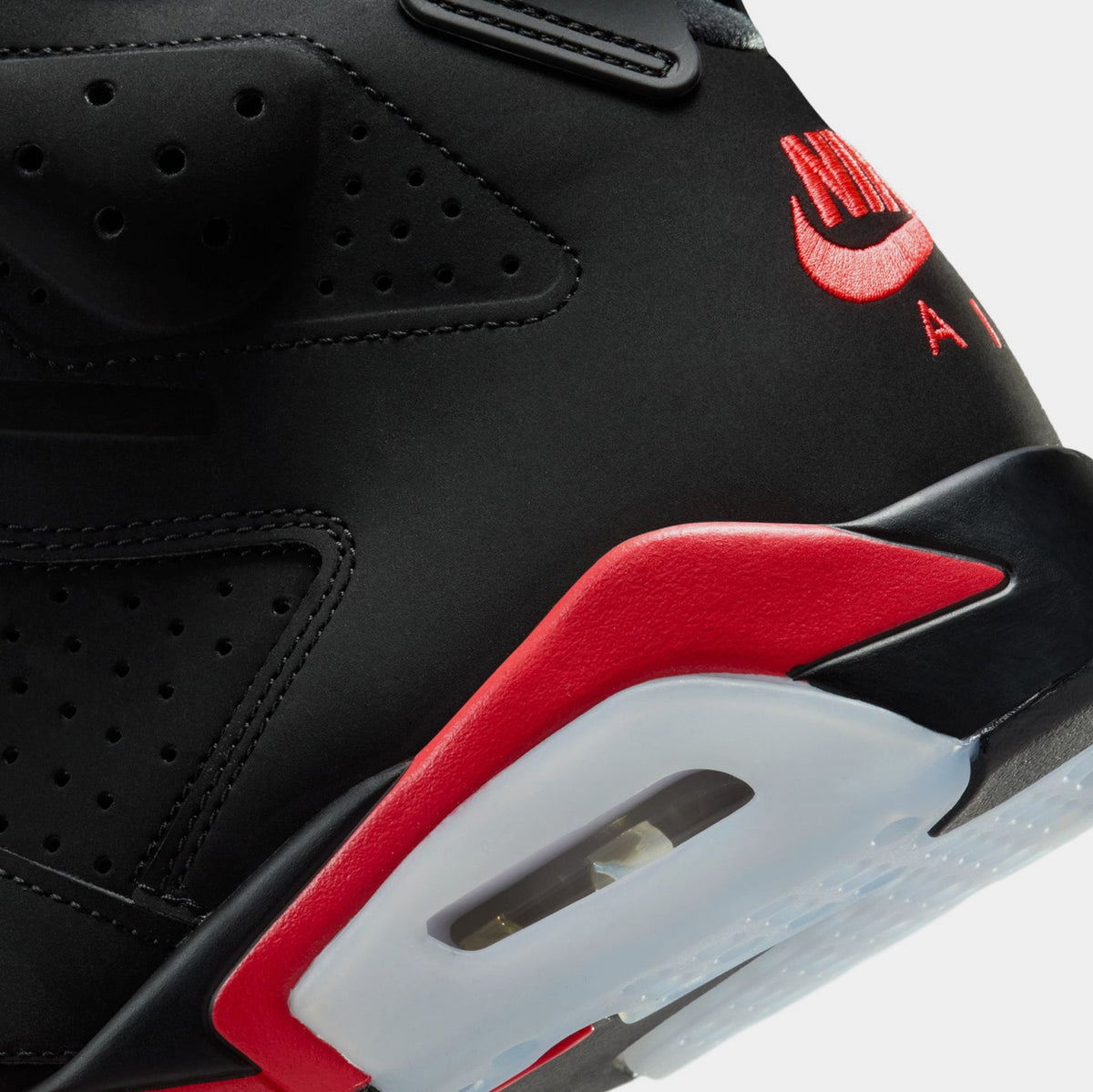 Air Jordan 6 Retro Infrared Salesman Mens Lifestyle Shoes (Black/Light Crimson)