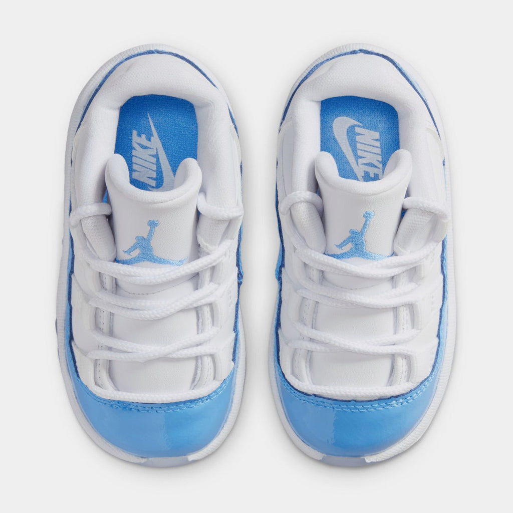 Air Jordan 11 Retro Low University Blue Infant Toddler Lifestyle Shoes (White/University Blue/Black) Free Shipping