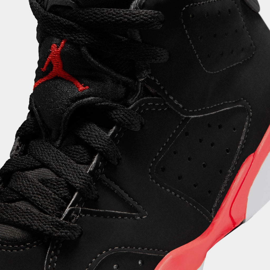 Air Jordan 6 Retro Infrared Salesman Preschool Lifestyle Shoes (Black/Light Crimson)