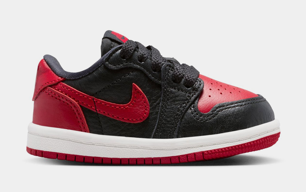 Air Jordan 1 Retro Low OG Banned Infant Toddler Lifestyle Shoes (Black/Black/Varsity Red/Summit White)
