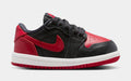 Air Jordan 1 Retro Low OG Banned Infant Toddler Lifestyle Shoes (Black/Black/Varsity Red/Summit White)