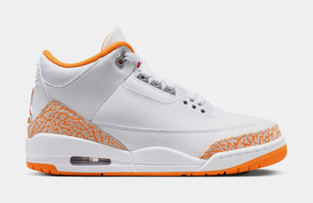 Air Jordan 3 Retro Orange Citrus Womens Lifestyle Shoes (White/Multicolor) Free Shipping