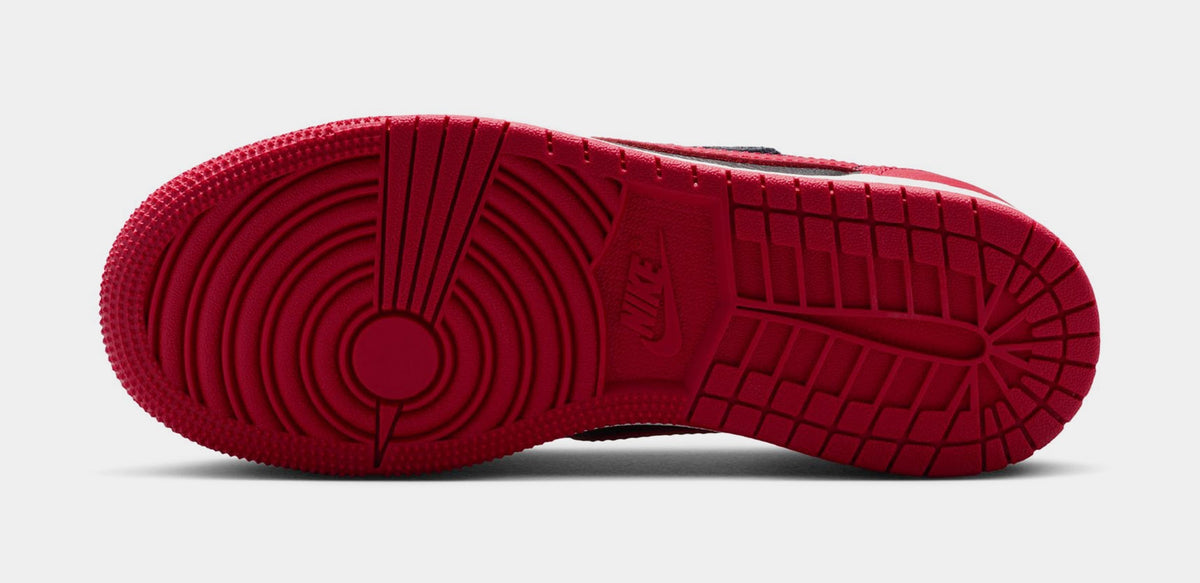 Air Jordan 1 Retro Low OG Banned Grade School Lifestyle Shoes (Black/Black/Varsity Red/Summit White)
