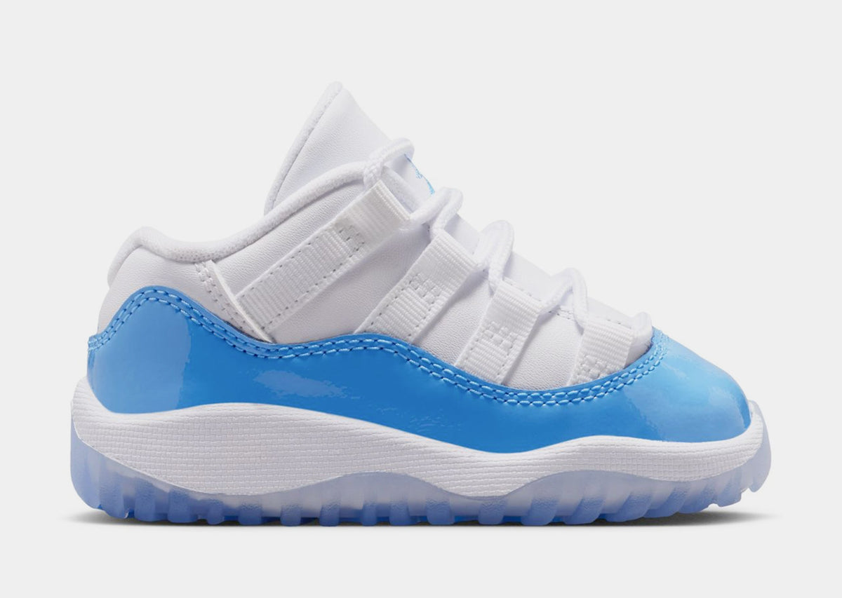 Air Jordan 11 Retro Low University Blue Infant Toddler Lifestyle Shoes (White/University Blue/Black) Free Shipping