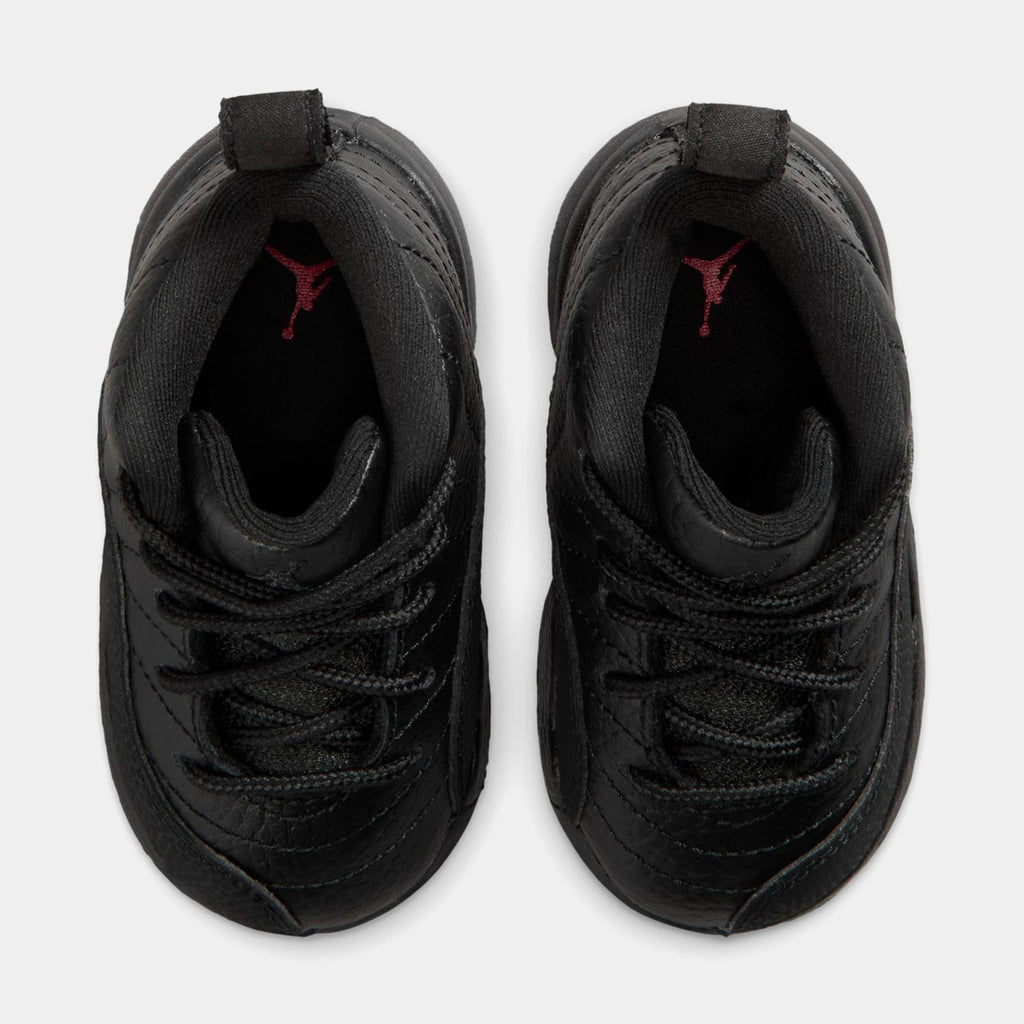 Air Jordan 12 Retro Bloodline Infant Toddler Shoes (Black/Varsity Red) Free Shipping