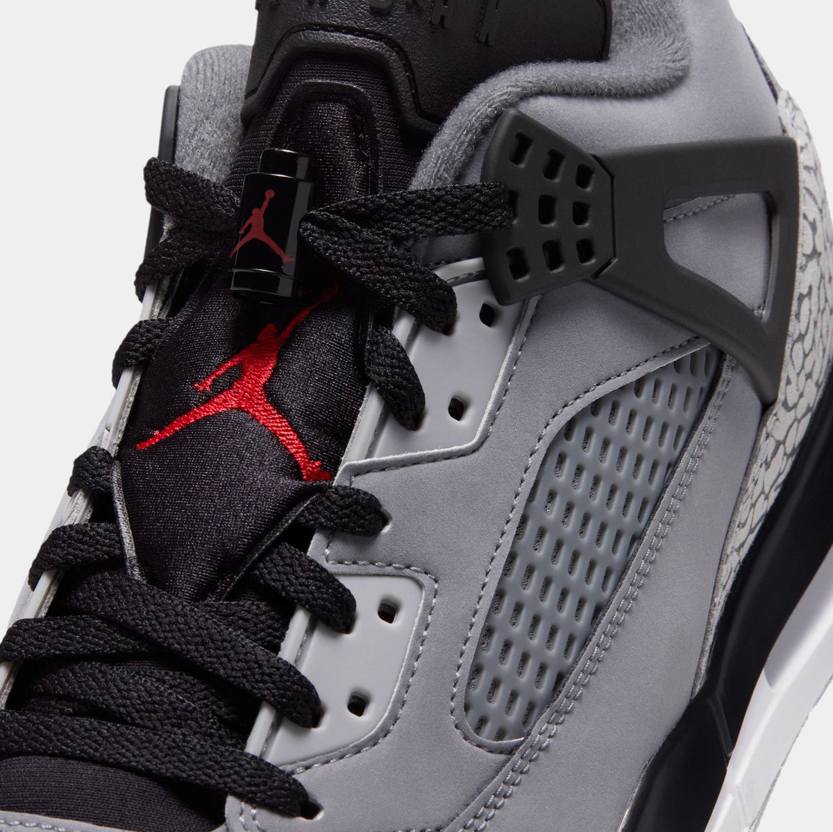 Spizike Low Mens Basketball Shoes (Cool Grey/University Red/Black/Wolf Grey)