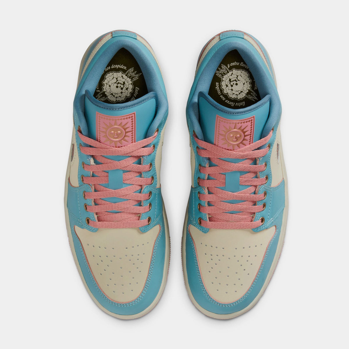 Air Jordan 1 Low SE Somos Eternos Mens Lifestyle Shoes (Denim Turquoise/Smokey Blue/Red Stardust)