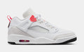 Spizike Low Mens Basketball Shoes (White/Bright Crimson/Vast Grey/Black)