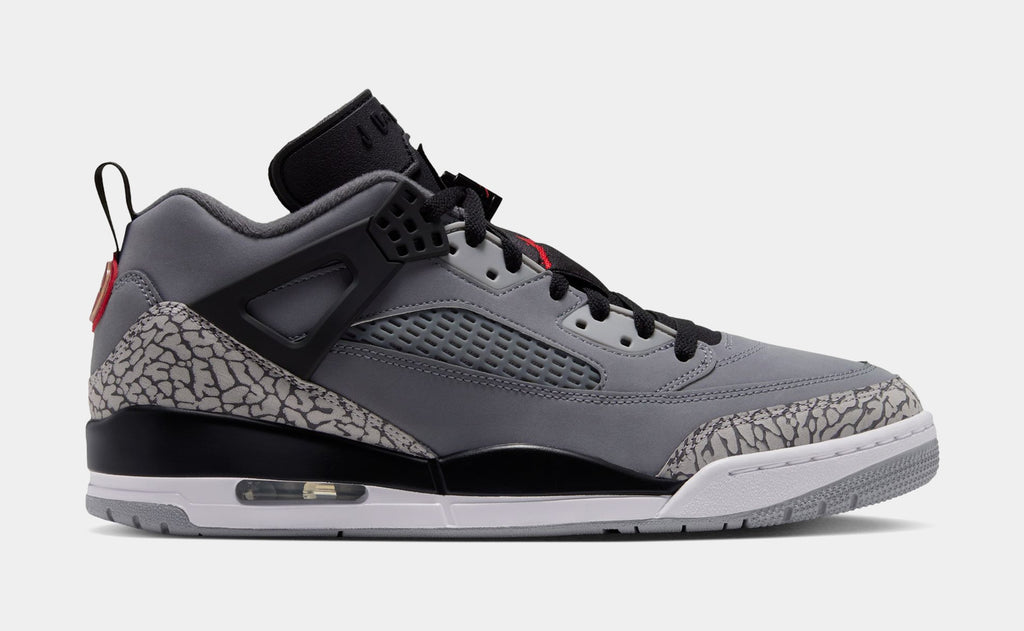 Spizike Low Mens Basketball Shoes (Cool Grey/University Red/Black/Wolf Grey)