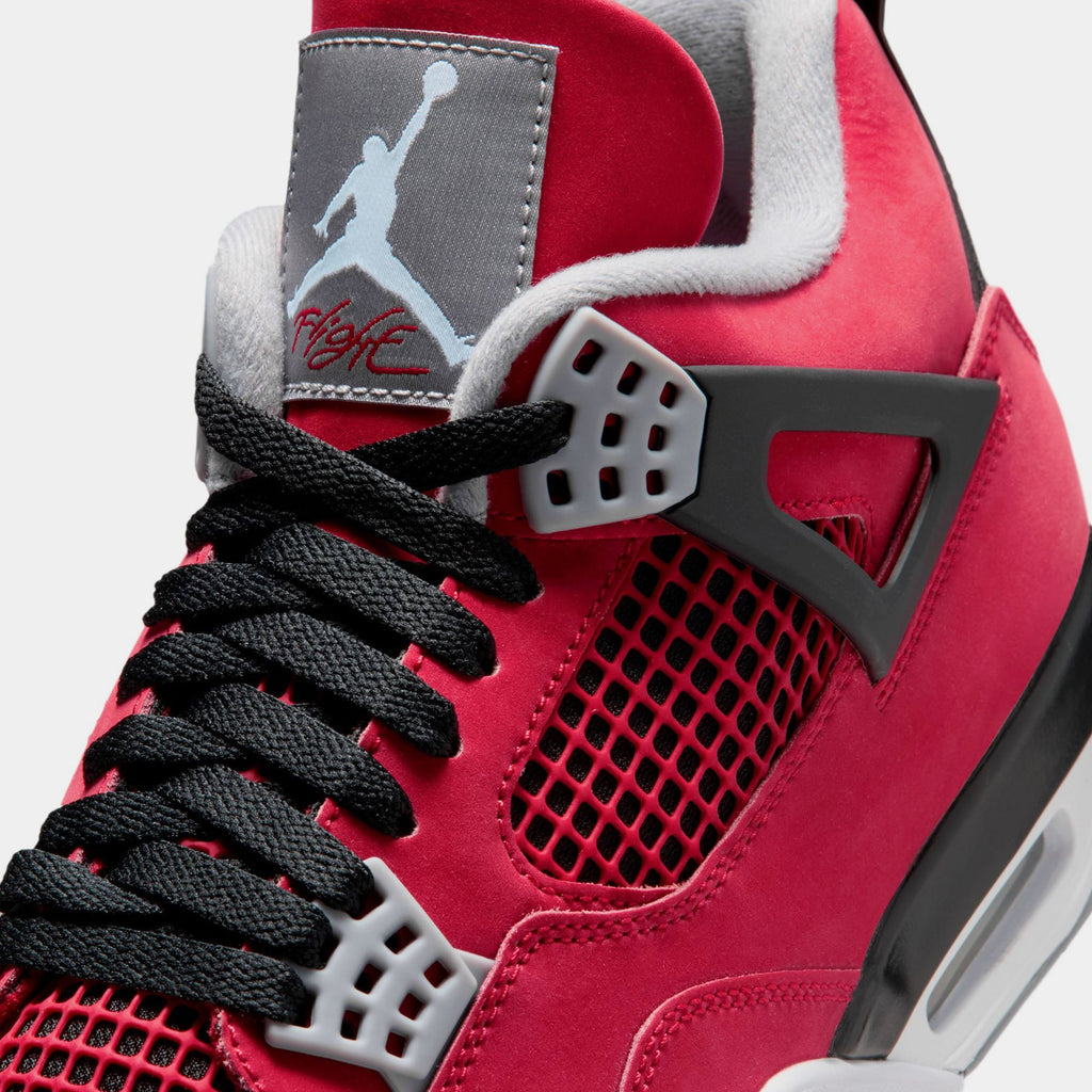 Air Jordan 4 Retro Toro Bravo Mens Lifestyle Shoes (Fire Red/White/Black/Cement Grey)