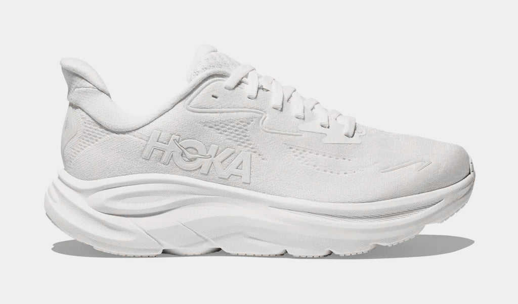 Clifton 10 Womens Running Shoes (White/White)