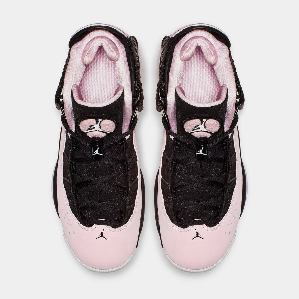 Air Jordan 6 Rings Grade School Lifestyle Shoe (Black/Pink Foam/Anthracite/White)