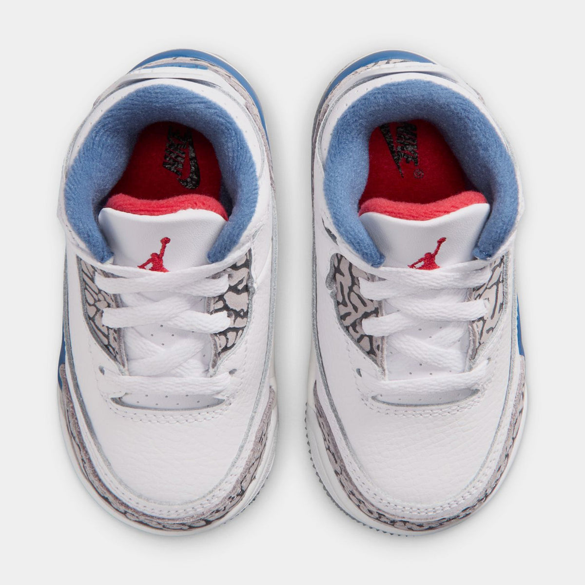 Air Jordan 3 Retro OG True Blue Infant Toddler Lifestyle Shoes (White/Fire Red/True Blue) Free Shipping