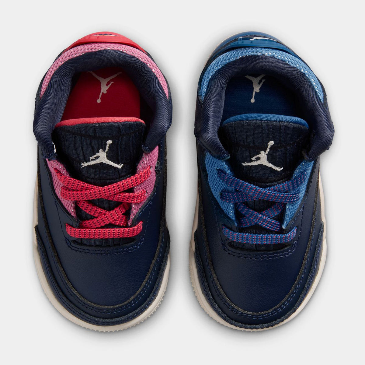 Air Jordan 3 Retro Sport Renaissance Infant Toddler Lifestyle Shoes (Obsidian/Chalk/Track Red) Free Shipping