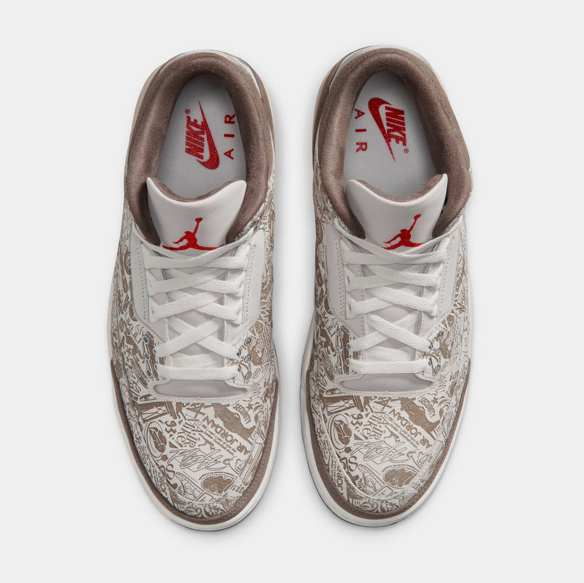 Air Jordan 3 Retro Laser Phantom And Palomino Mens Lifestyle Shoes (Phantom/Palomino/Sail/University Red)