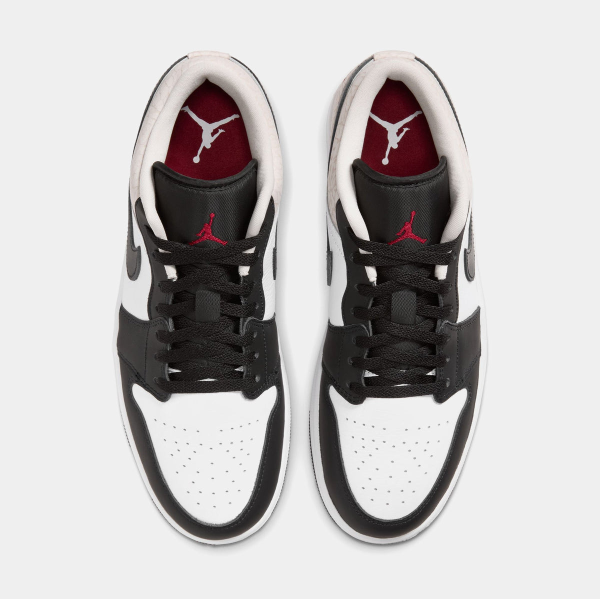 Air Jordan 1 Low SE Mens Lifestyle Shoes (Black/White/Light Orewood Brown/Team Red)