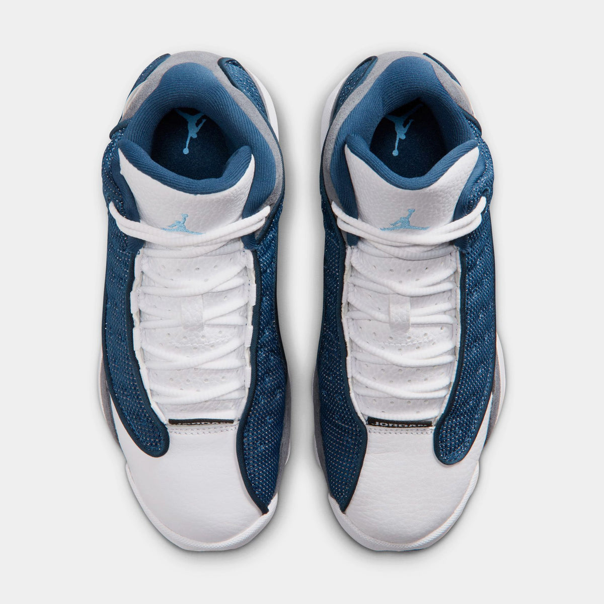 Air Jordan 13 Retro Navy And Flint Grey Grade School Lifestyle Shoes (Navy/University Blue/Flint Grey/White) Free Shipping