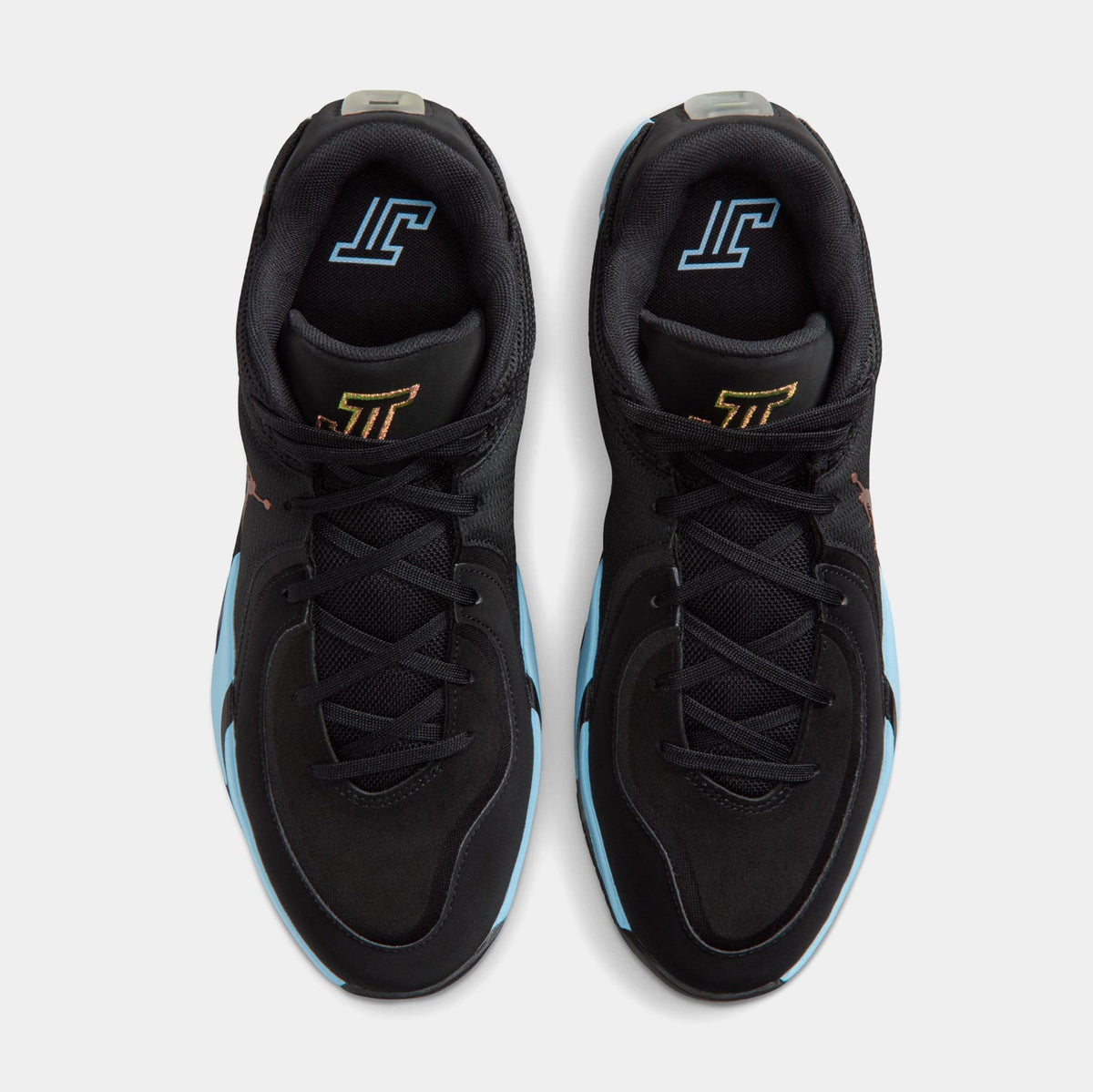 Tatum 4 Black And Ice Blue Mens Basketball Shoes (Black/Ice Blue)