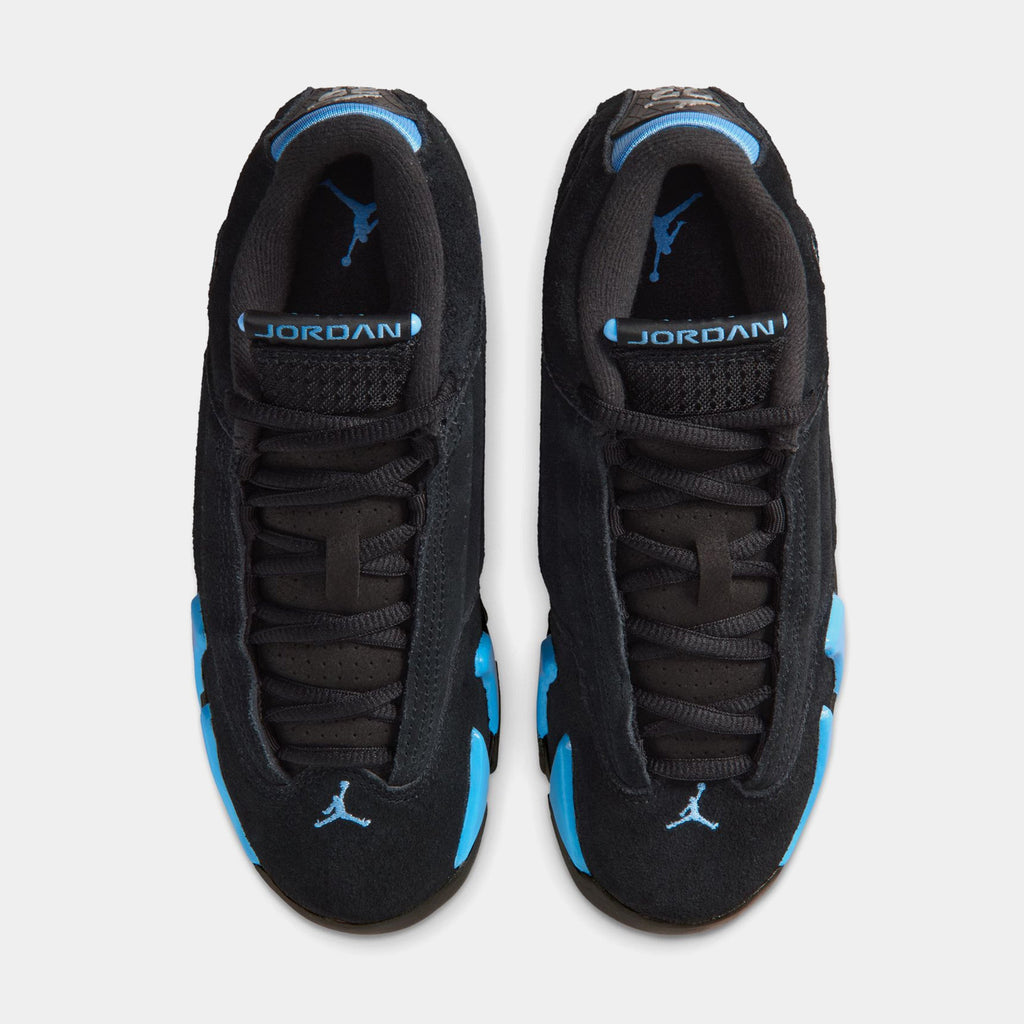 Air Jordan 14 Retro Black University Blue Grade School Lifestyle Shoes (Black/White/University Blue)