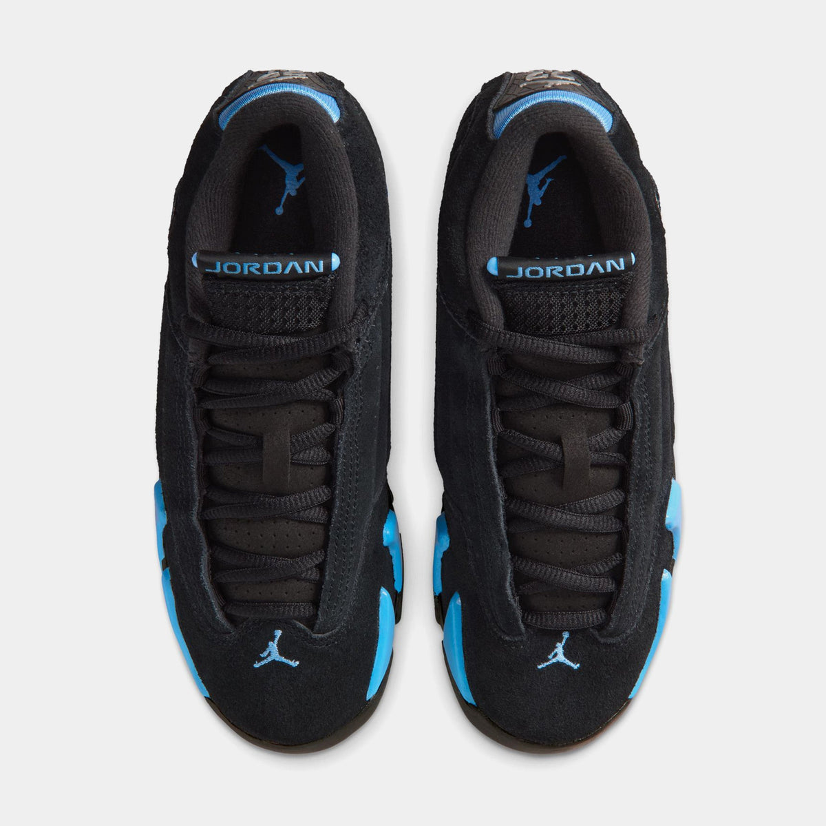 Air Jordan 14 Retro Black University Blue Grade School Lifestyle Shoes (Black/White/University Blue)