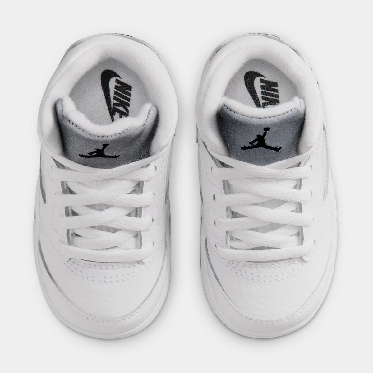 Air Jordan 5 Retro OG White Metallic Infant Toddler Lifestyle Shoes (White/Black/Metallic Silver) Free Shipping
