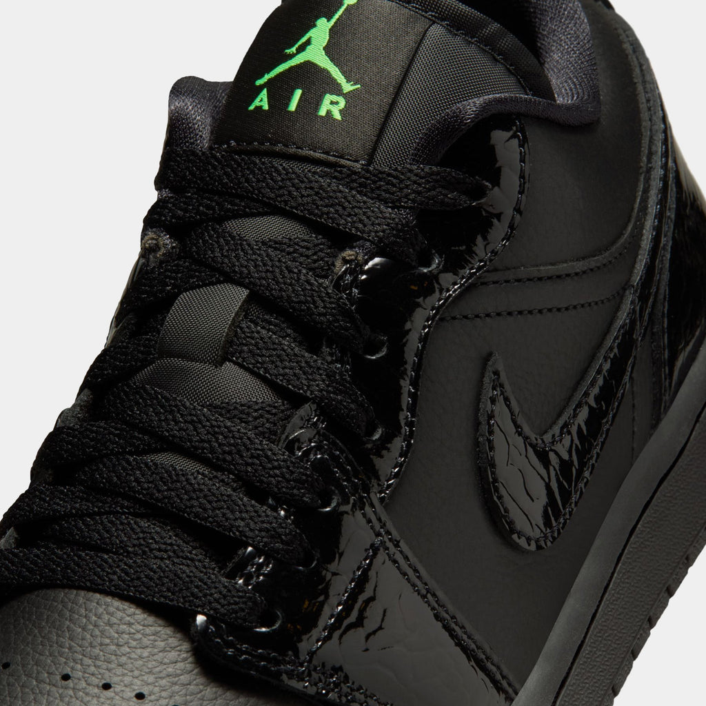Air Jordan 1 Low SE Womens Lifestyle Shoes (Black/Scream Green/Black/Black)