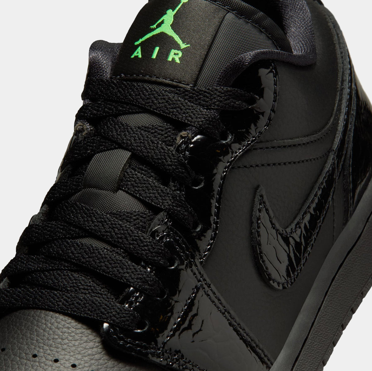 Air Jordan 1 Low SE Womens Lifestyle Shoes (Black/Scream Green/Black/Black)