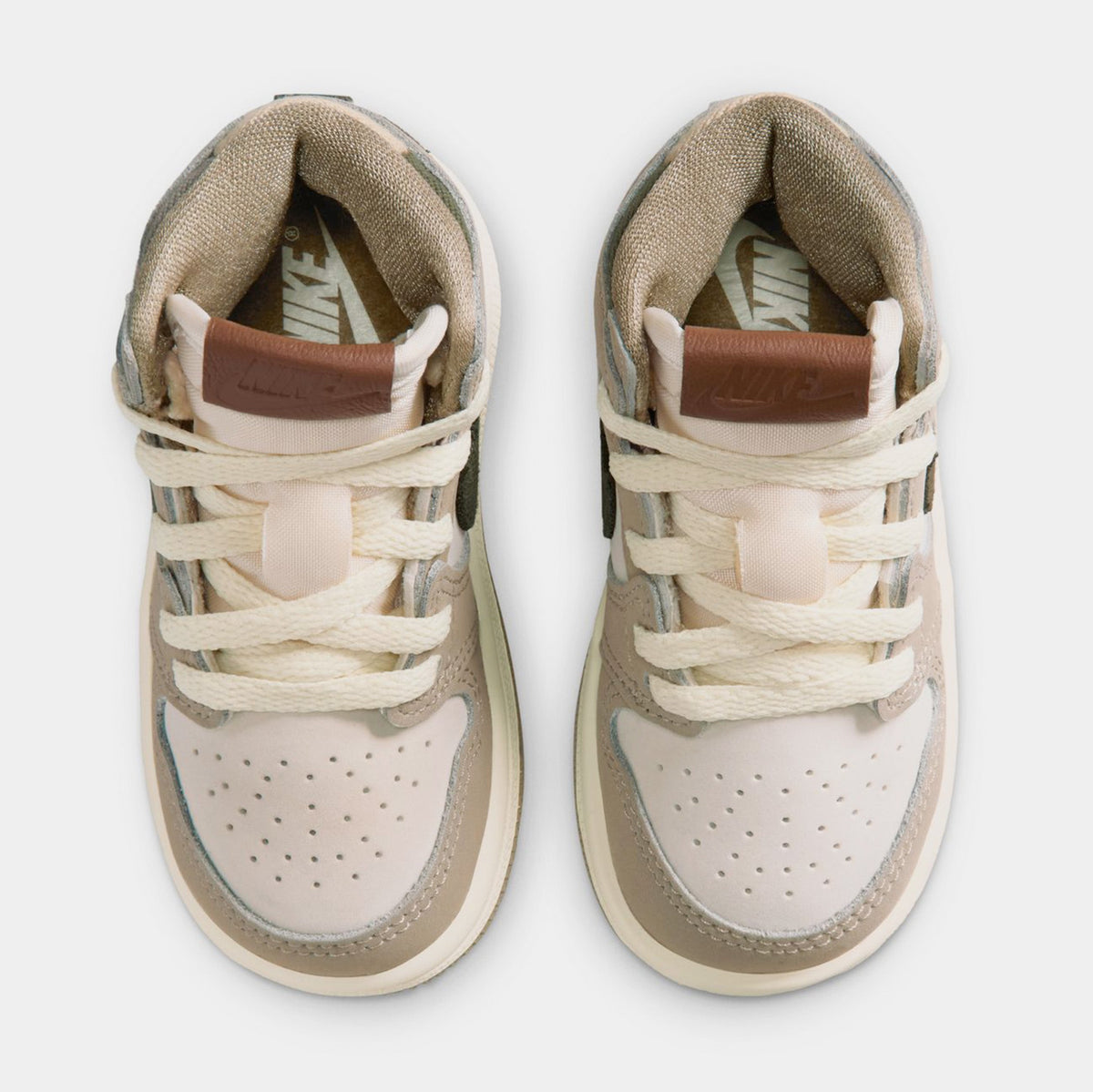 Air Jordan 1 Retro High OG Khaki Infant Toddler Lifestyle Shoes (Khaki/Sail/Coconut Milk/Cargo Khaki) Free Shipping