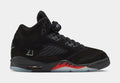 Air Jordan 5 Retro Halloween Grade School Lifestyle Shoes (Black/Picante Red/Glow N The Dark)