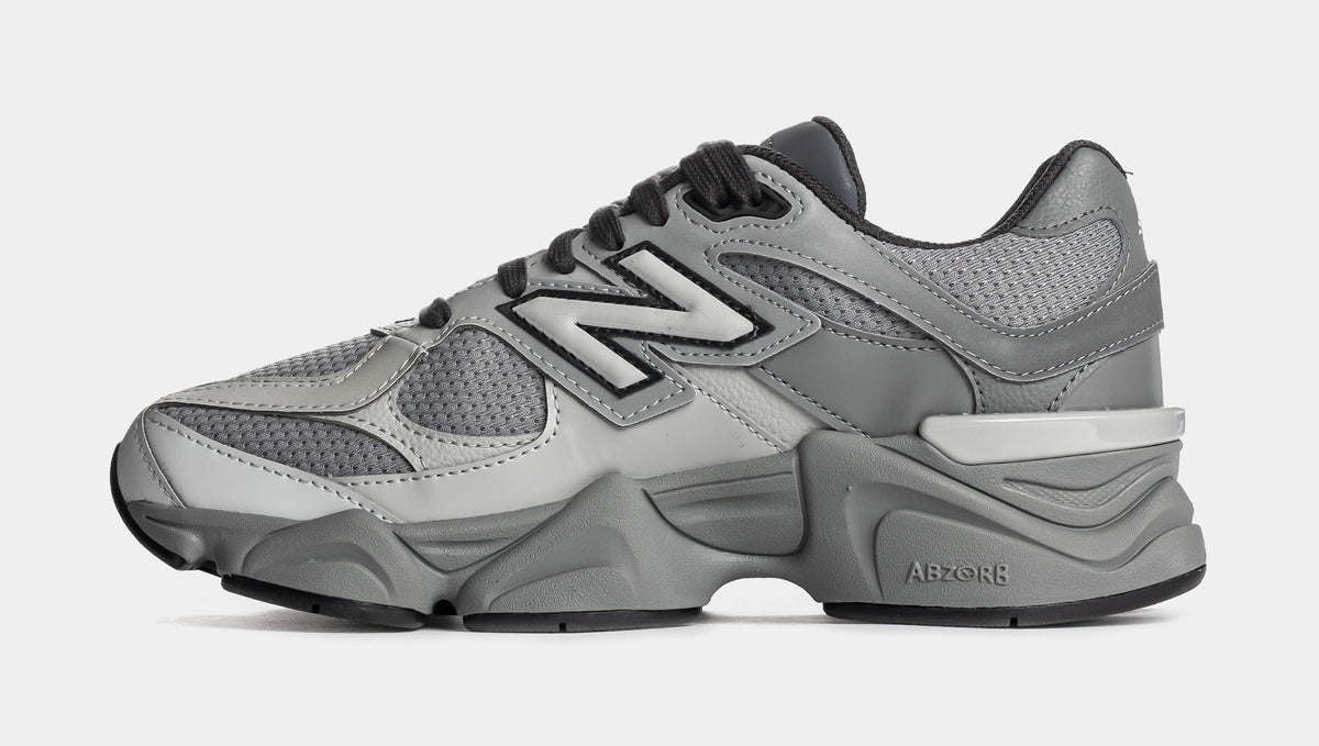 9060 Lace Grade School Lifestyle Shoes (Slate Grey/Harbor Grey)