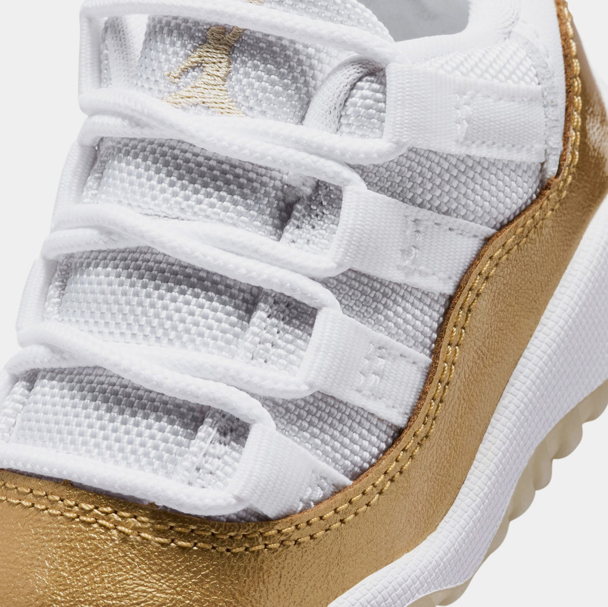 Air Jordan 11 Retro Low Mothers Day Infant Toddler Lifestyle Shoes (White/Metallic Gold/Team Gold)