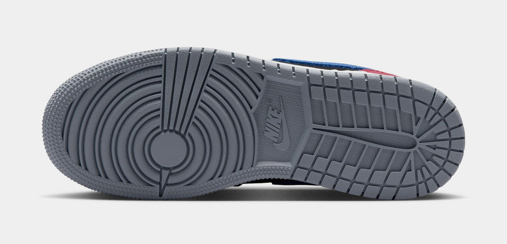 Air Jordan 1 Low Grade School Lifestyle Shoes (Black/True Blue/Varsity Red/Summit White)