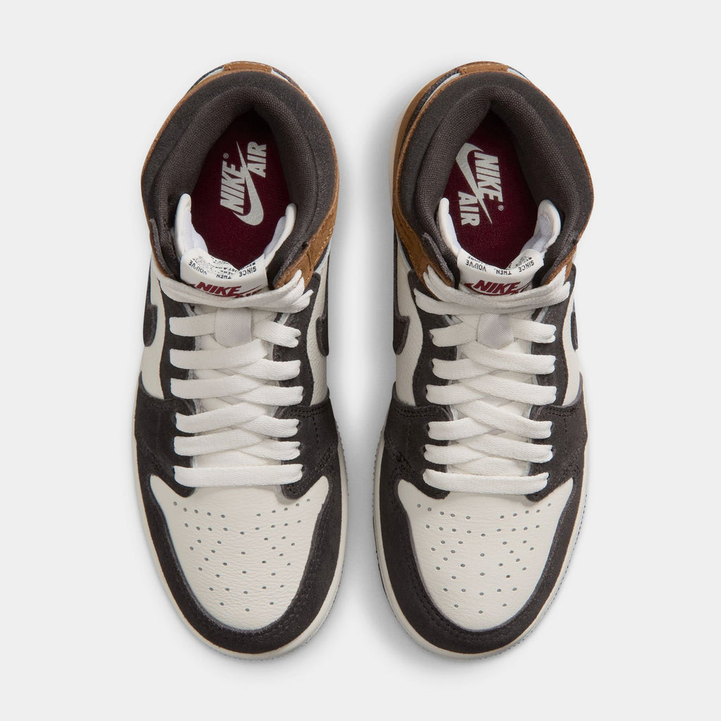 Air Jordan 1 Retro High OG Love Letter Grade School Lifestyle Shoes (Shadow Brown/Team Red/Light British Tan) Free Shipping