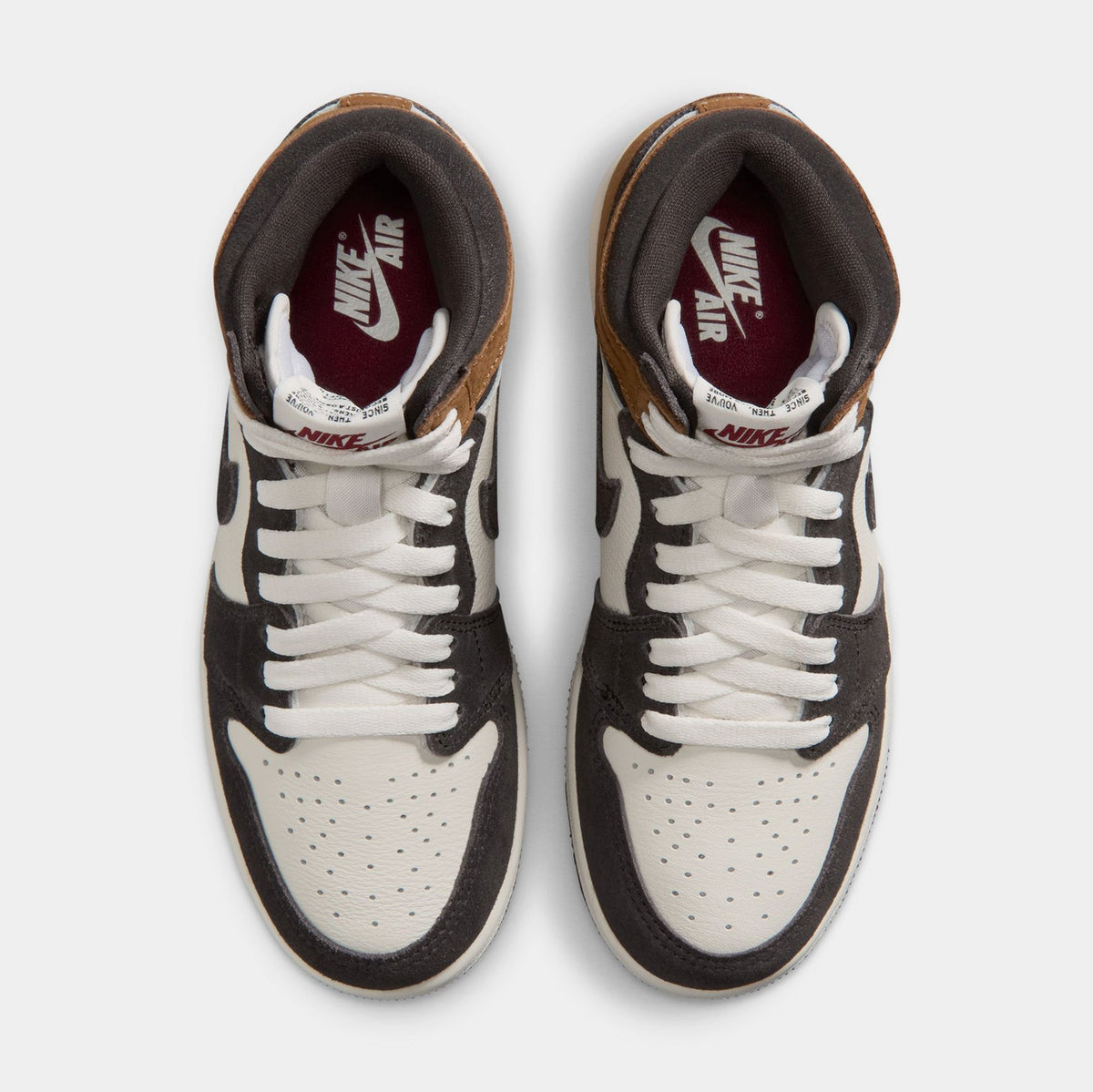 Air Jordan 1 Retro High OG Love Letter Grade School Lifestyle Shoes (Shadow Brown/Team Red/Light British Tan) Free Shipping