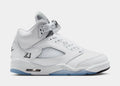 Air Jordan 5 Retro OG White Metallic Grade School Lifestyle Shoes (White/Black/Metallic Silver) Free Shipping