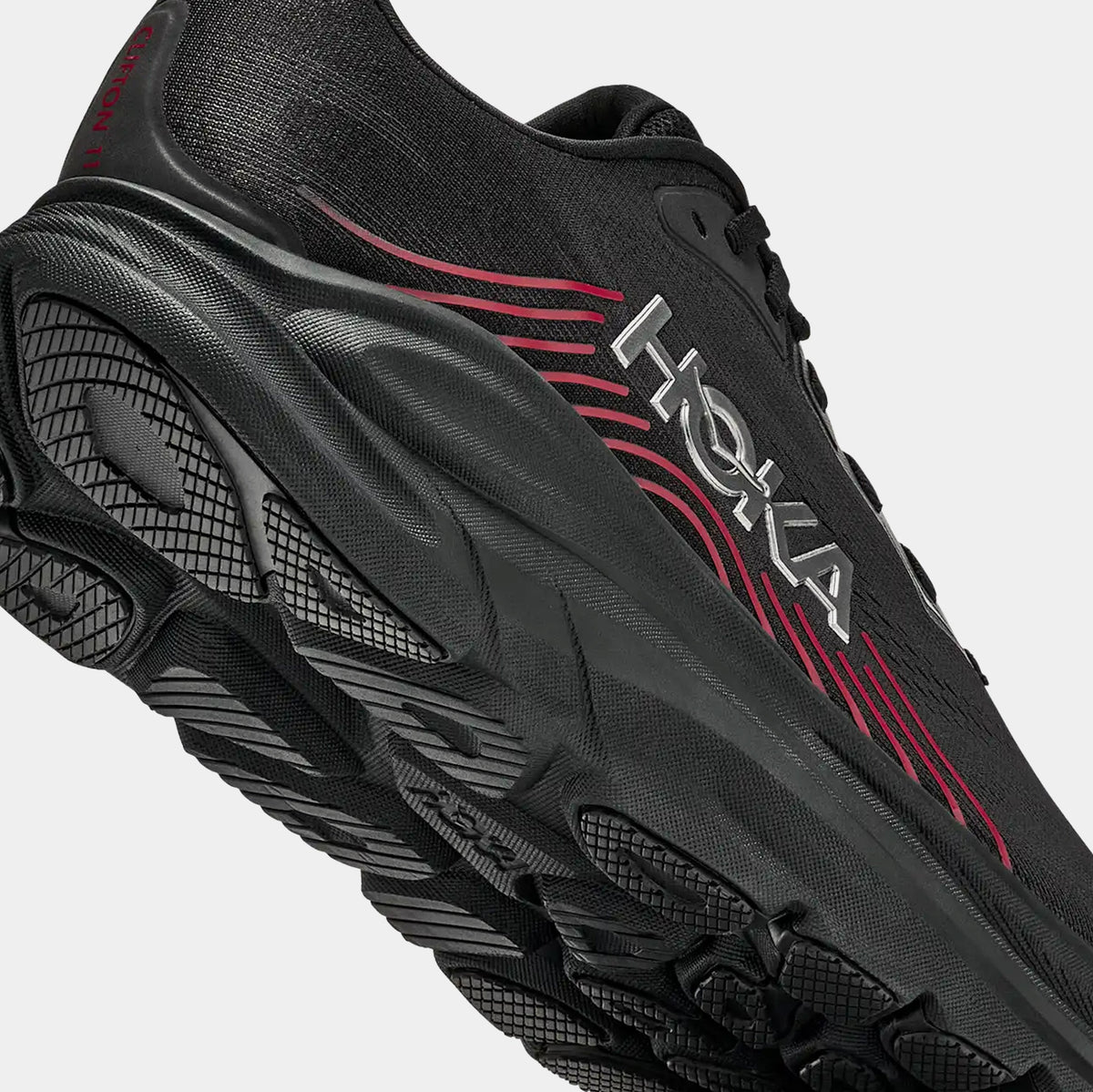 Clifton 11 Mens Running Shoes (Black/Pepper)
