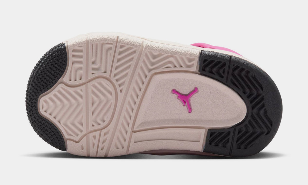 Air Jordan 4 Retro She's A Star Infant Toddler Lifestyle Shoes (Sweet Beet/Off Noir/Chalk/Desert Pink)