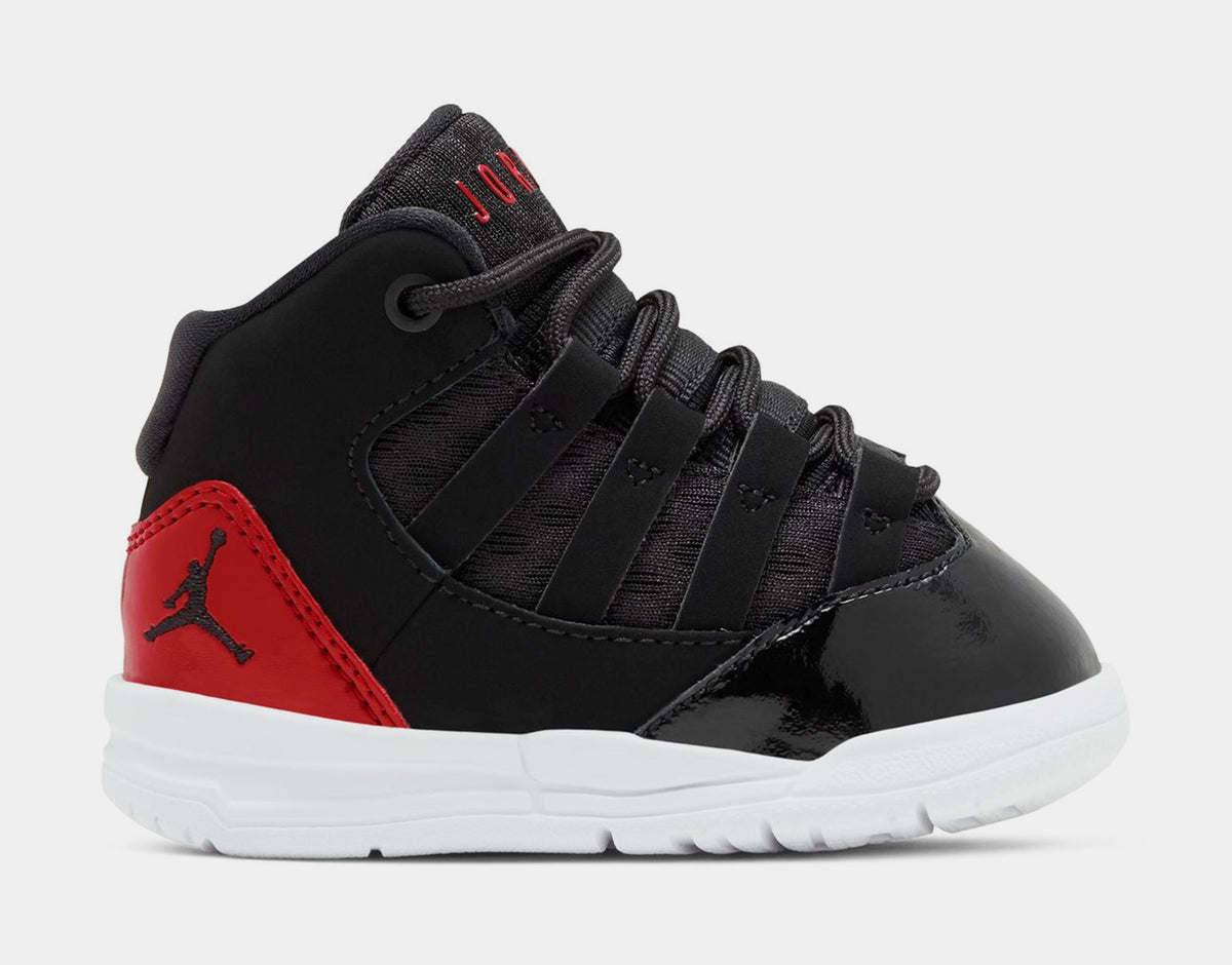 Max Aura Infant Toddler Lifestyle Shoes (Black/Gym Red/White)