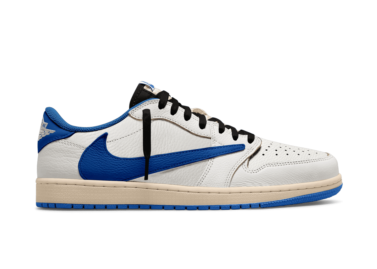 Air Jordan 1 Retro Low OG fragment design Travis Scott Sail Military Blue
