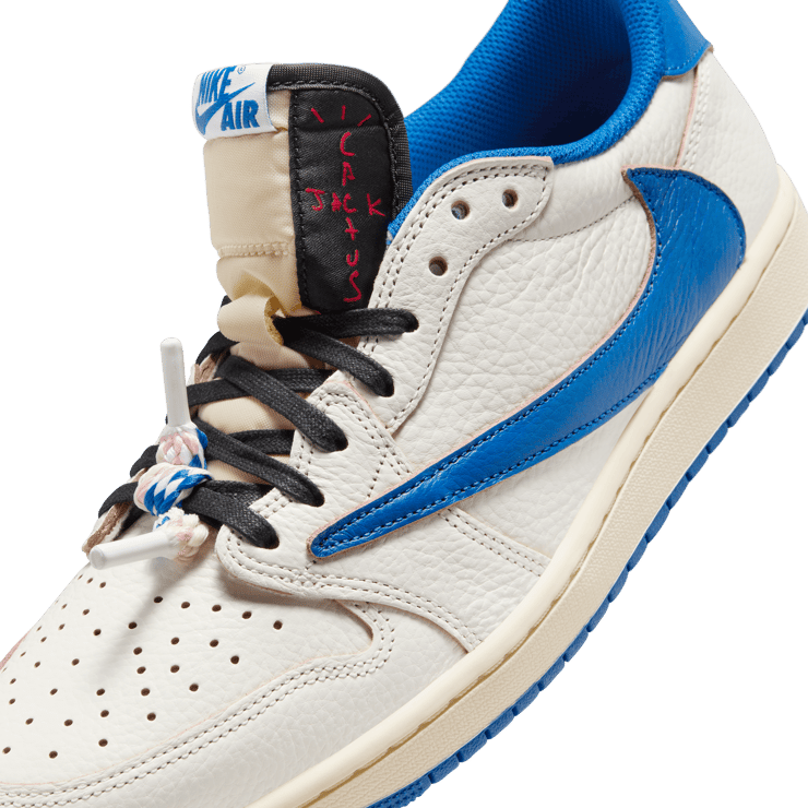 Air Jordan 1 Retro Low OG fragment design Travis Scott Sail Military Blue
