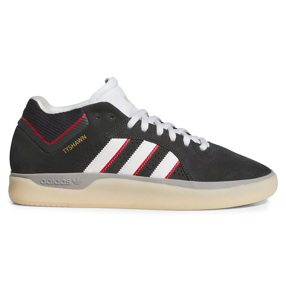 ADIDAS TYSHAWN CARBON / CRYSTAL WHITE / BETTER SCARLET